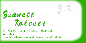 zsanett kolcsei business card